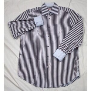 Robert Graham Mens Long Sleeve Button Front Flip Cuff Shirt Size‎ 39-15 1/2